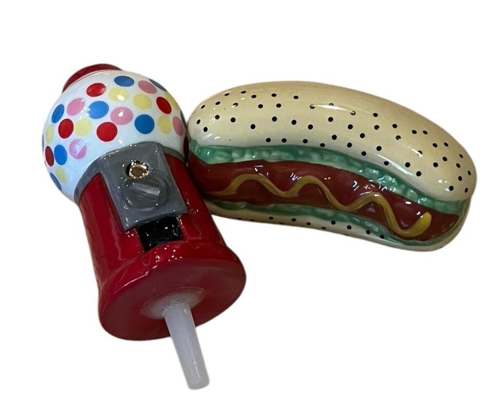 2 Nora Fleming minis A417 Chews Wisely Bubble Gum A231 Chicago Dog Hotdog